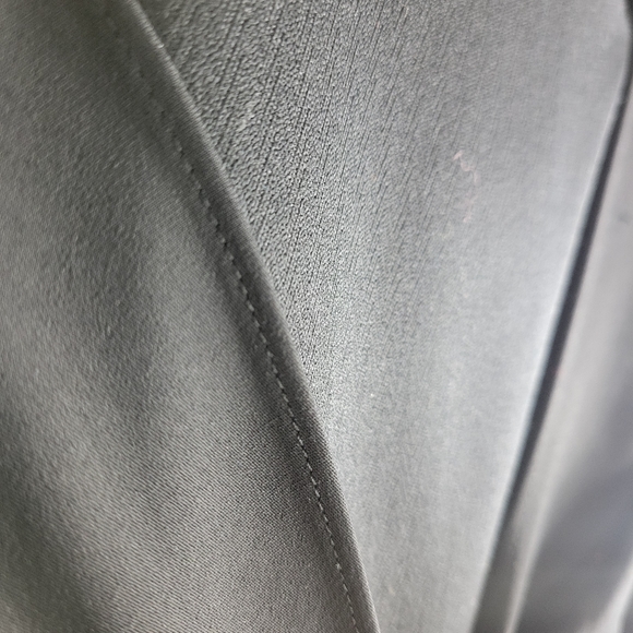 Escada Sport Wool Ruched Twist Front Overlay Herringbone Sleeveless Sheath Dress - Picture 5 of 14